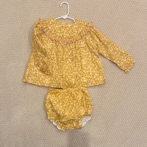 Yellow Floral Bloomer Set
